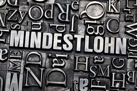 Foto: Schriftzug Mindestlohn